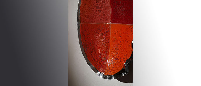 VOLO, semire, smalti alla maiolica, 30x70cm-0